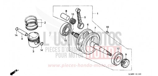 VILEBREQUIN/PISTON (1) CG125W de 1998
